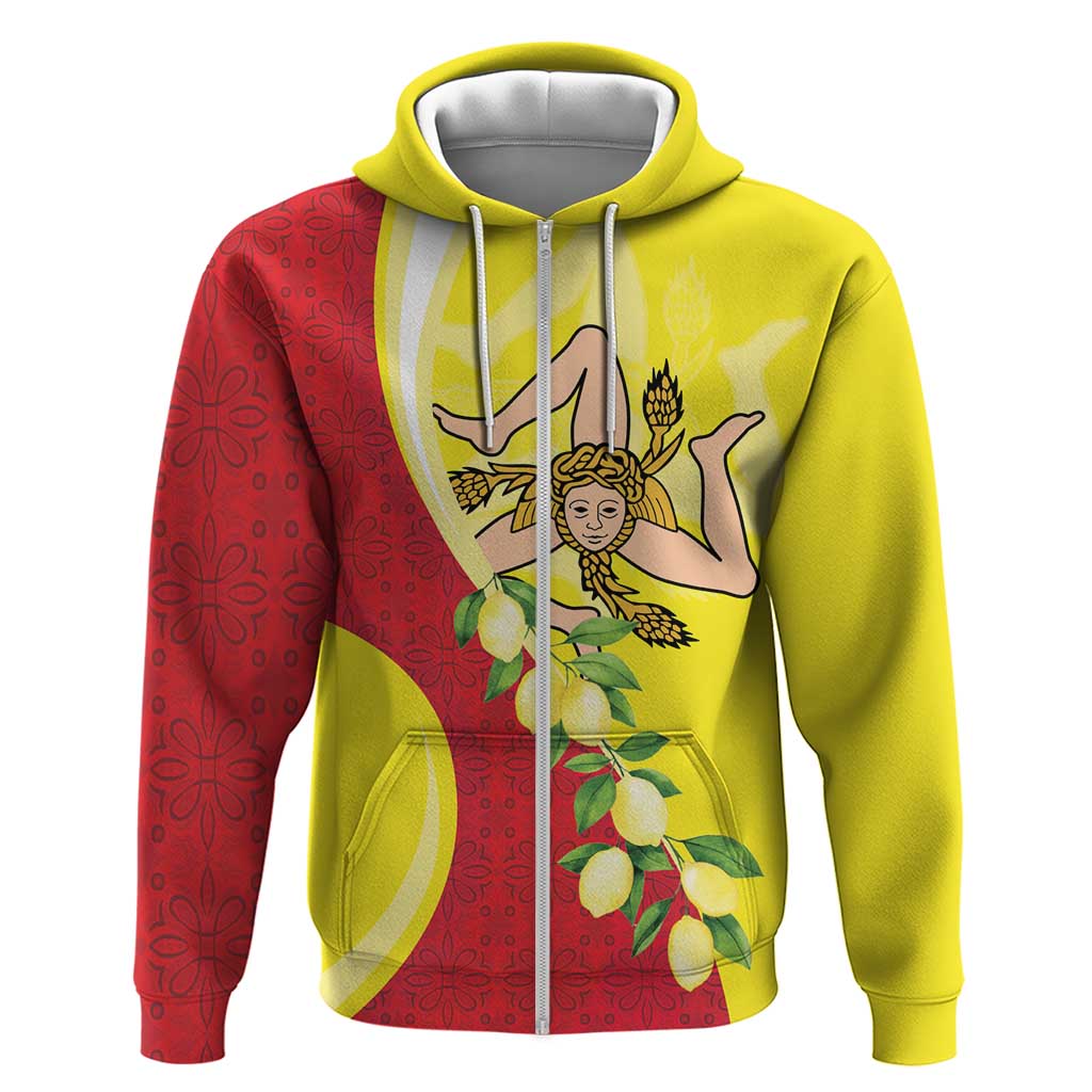 La Sicilia Hoodie Bandiera della Sicilia Motif LT18
