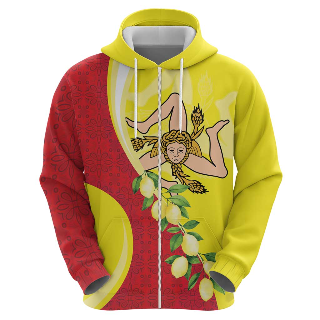 La Sicilia Hoodie Bandiera della Sicilia Motif LT18