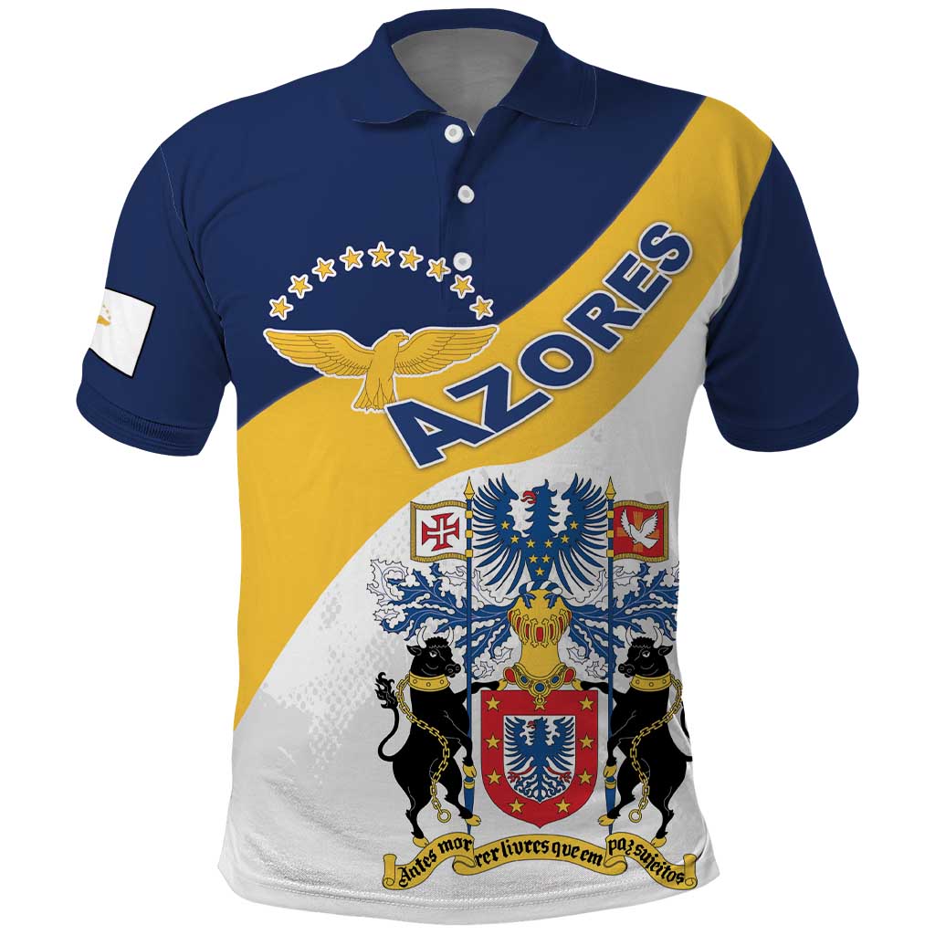 Personalized Azores Polo Shirt Antes Morrer Livres Que Em Paz Sujeitos LT18