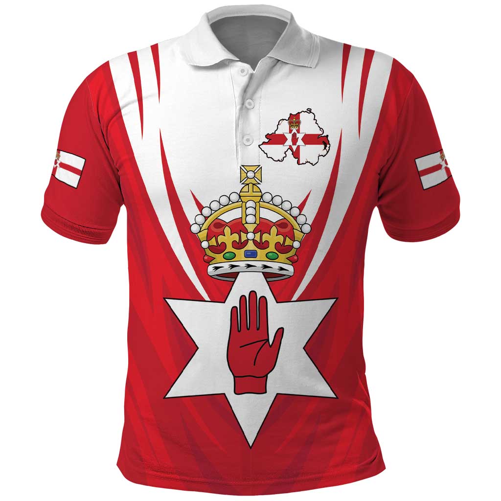 Personalized Northern Ireland Polo Shirt Coat Of Arms With Map LT18