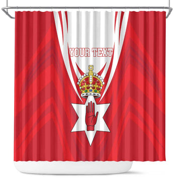 Personalized Northern Ireland Shower Curtain Coat Of Arms With Map LT18