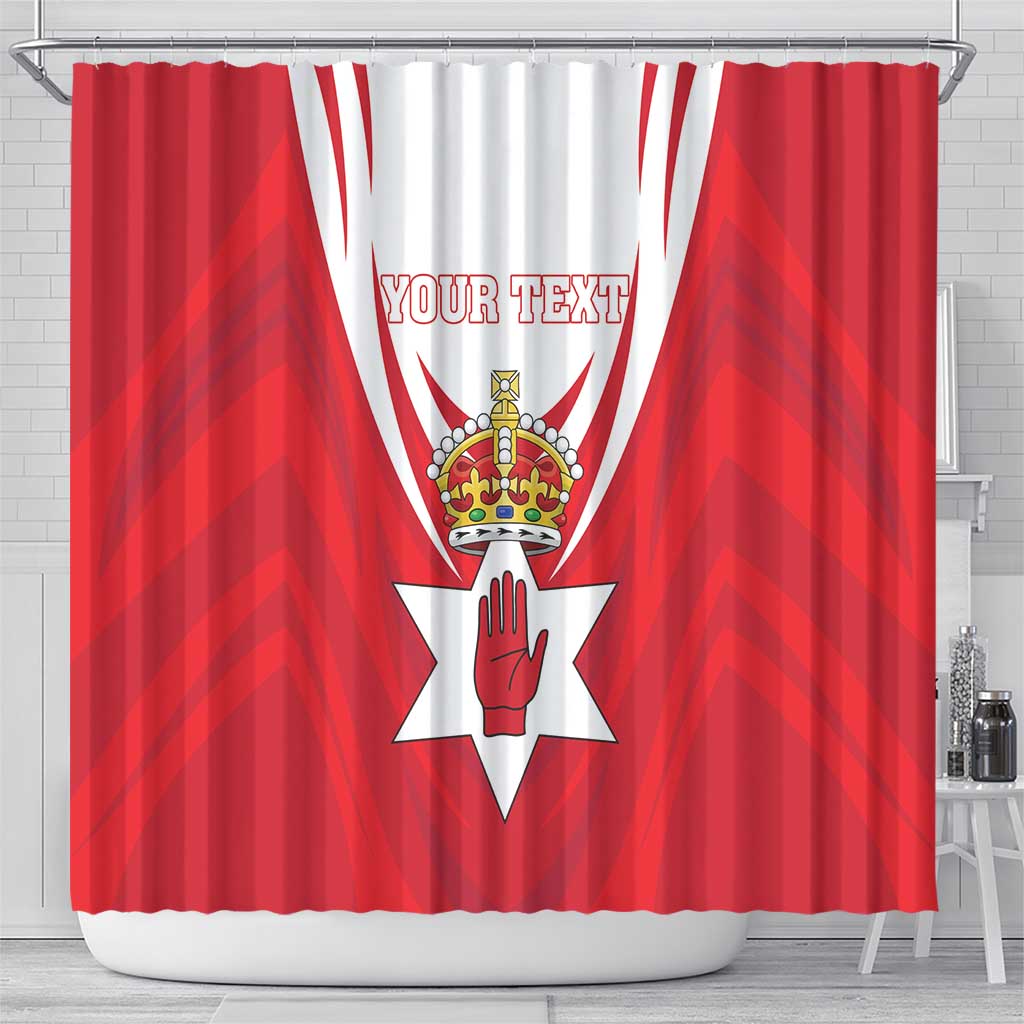 Personalized Northern Ireland Shower Curtain Coat Of Arms With Map LT18