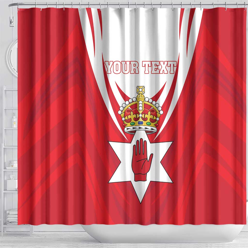 Personalized Northern Ireland Shower Curtain Coat Of Arms With Map LT18