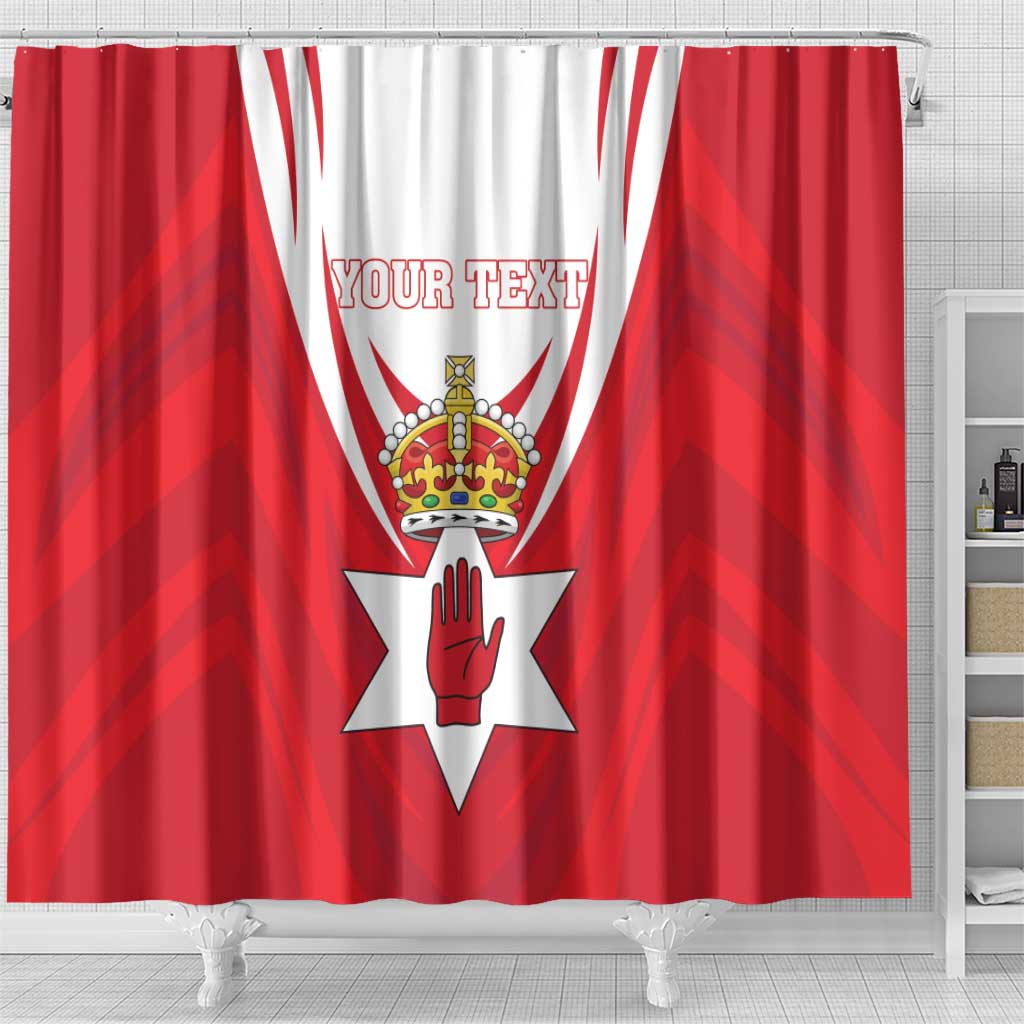 Personalized Northern Ireland Shower Curtain Coat Of Arms With Map LT18