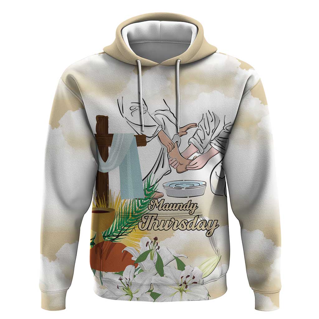 Happy Maundy Thursday Hoodie Jesus Christ Washing Feet LT18