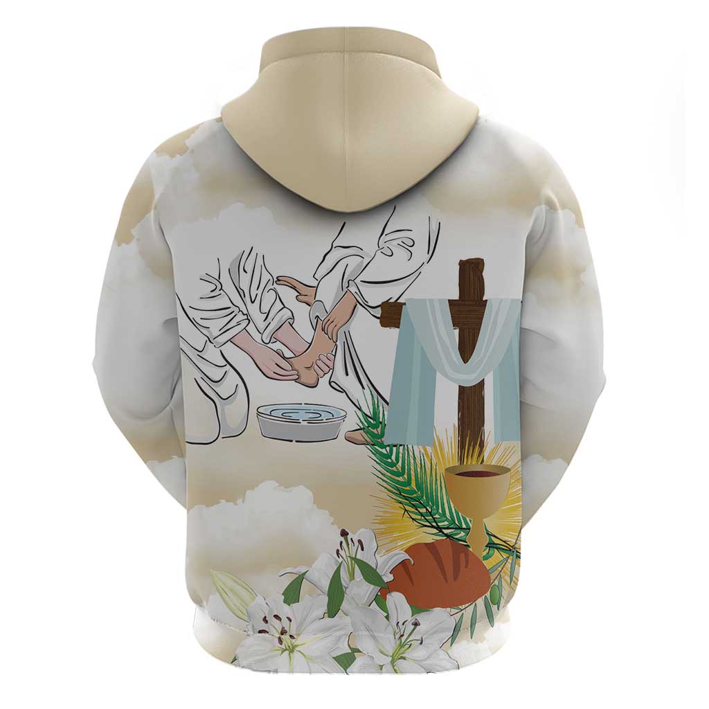 Happy Maundy Thursday Hoodie Jesus Christ Washing Feet LT18