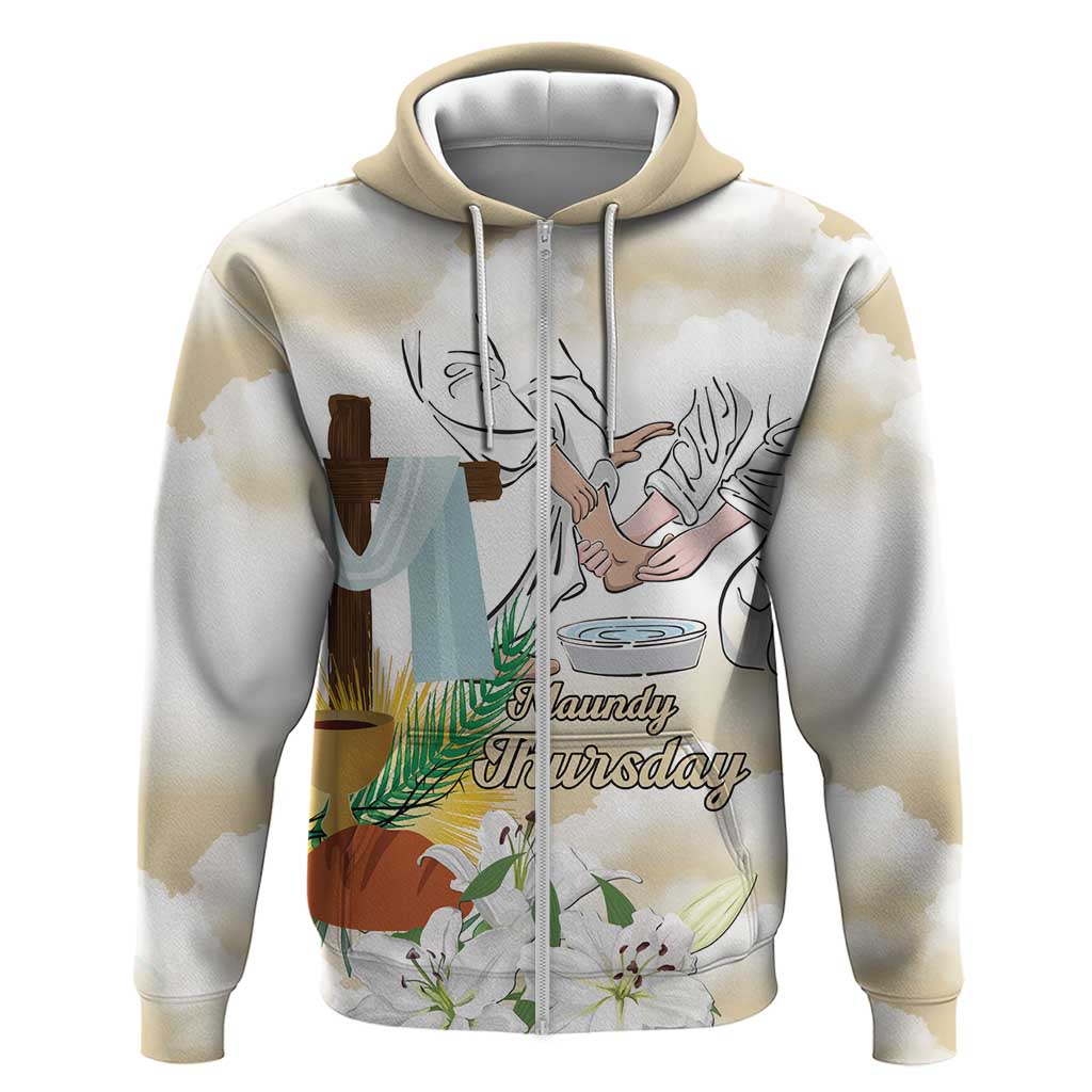 Happy Maundy Thursday Hoodie Jesus Christ Washing Feet LT18