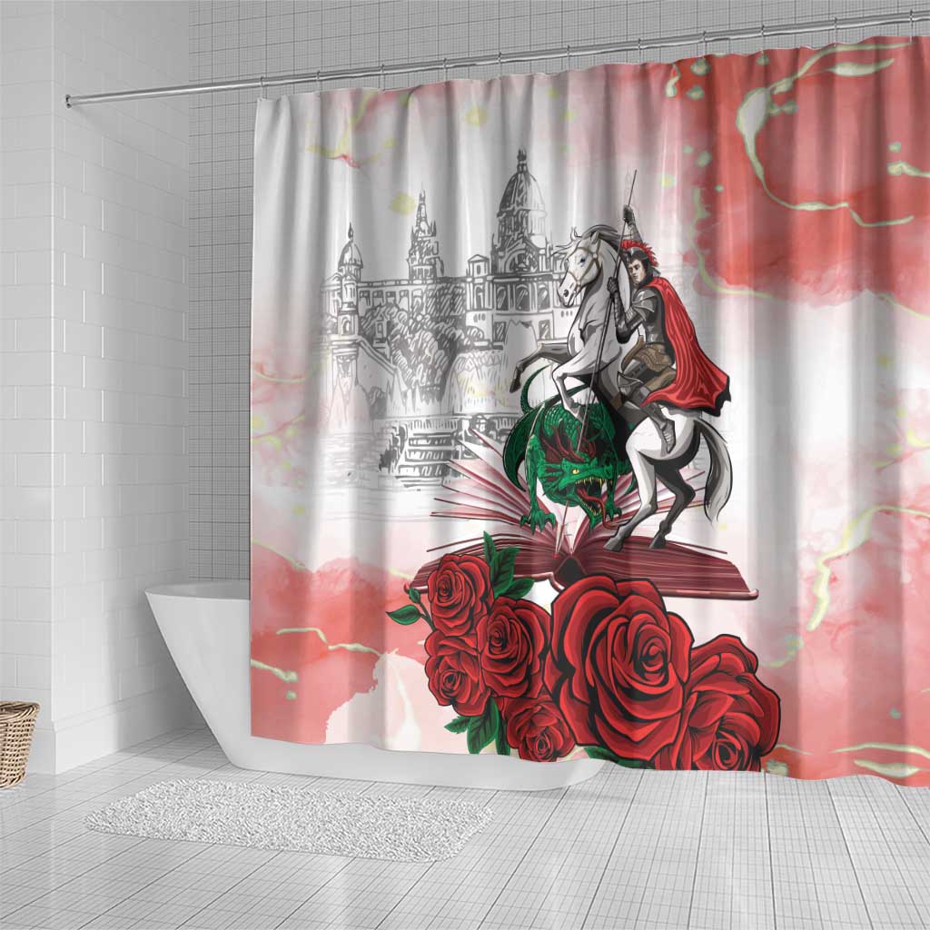 Happy Saint George's Day Shower Curtain Diada de Sant Jordi LT18