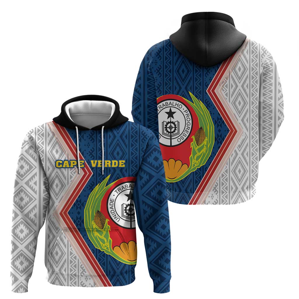 Cape Verde Hoodie Verde Coat Of Arms And Pattern LT18