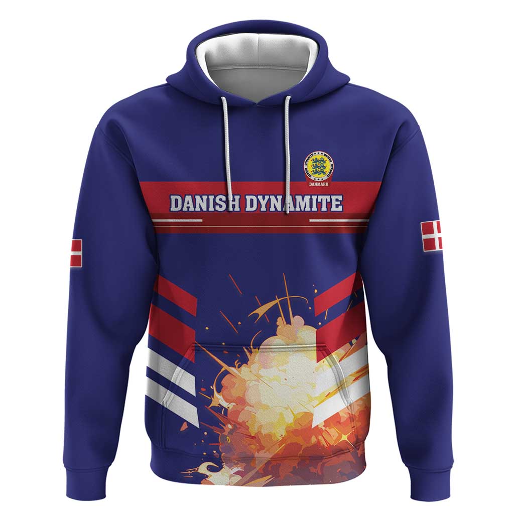Custom Denmark Football Hoodie Come On Danish Dynamite LT18