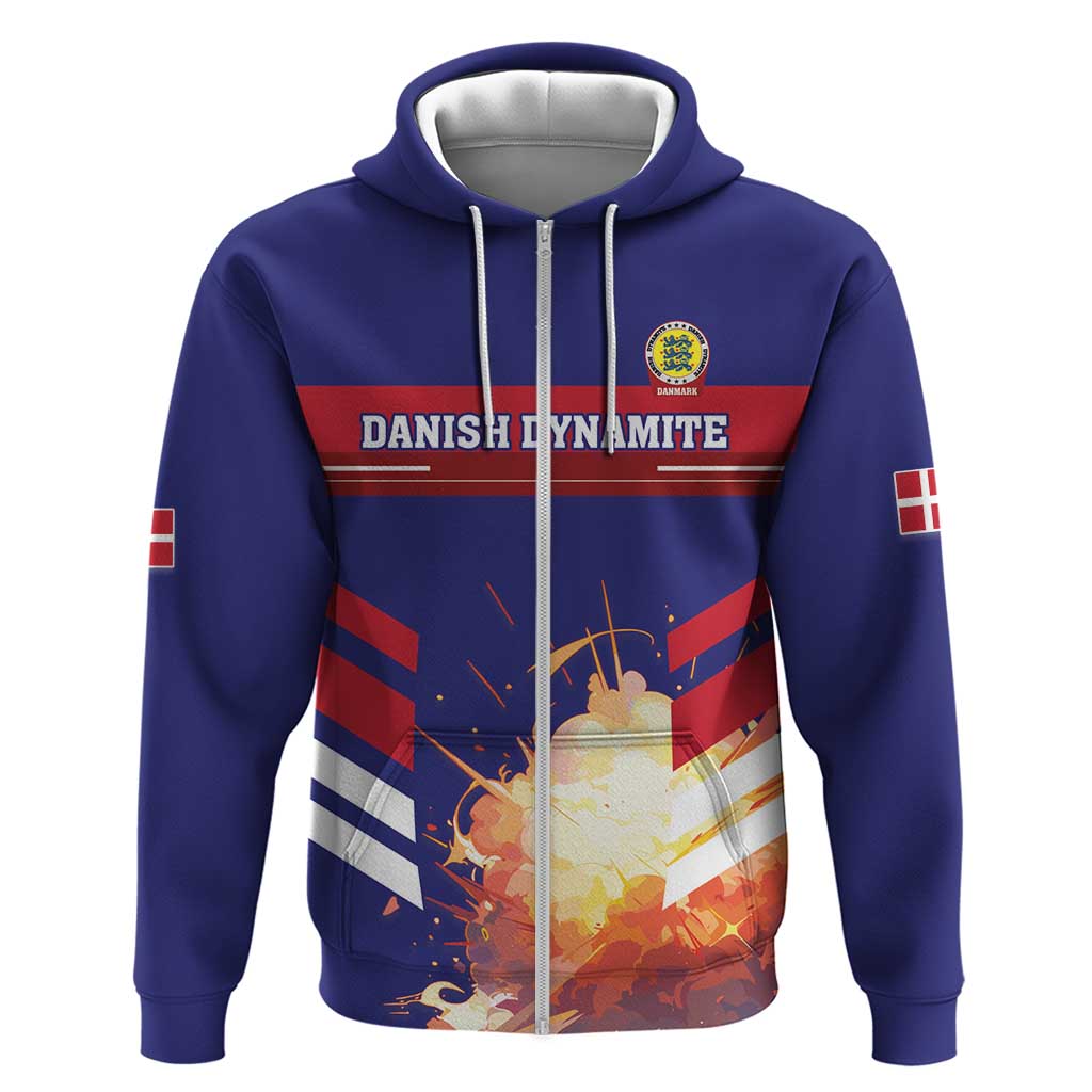 Custom Denmark Football Hoodie Come On Danish Dynamite LT18