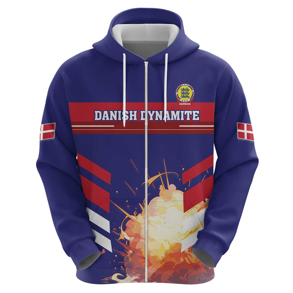 Custom Denmark Football Hoodie Come On Danish Dynamite LT18