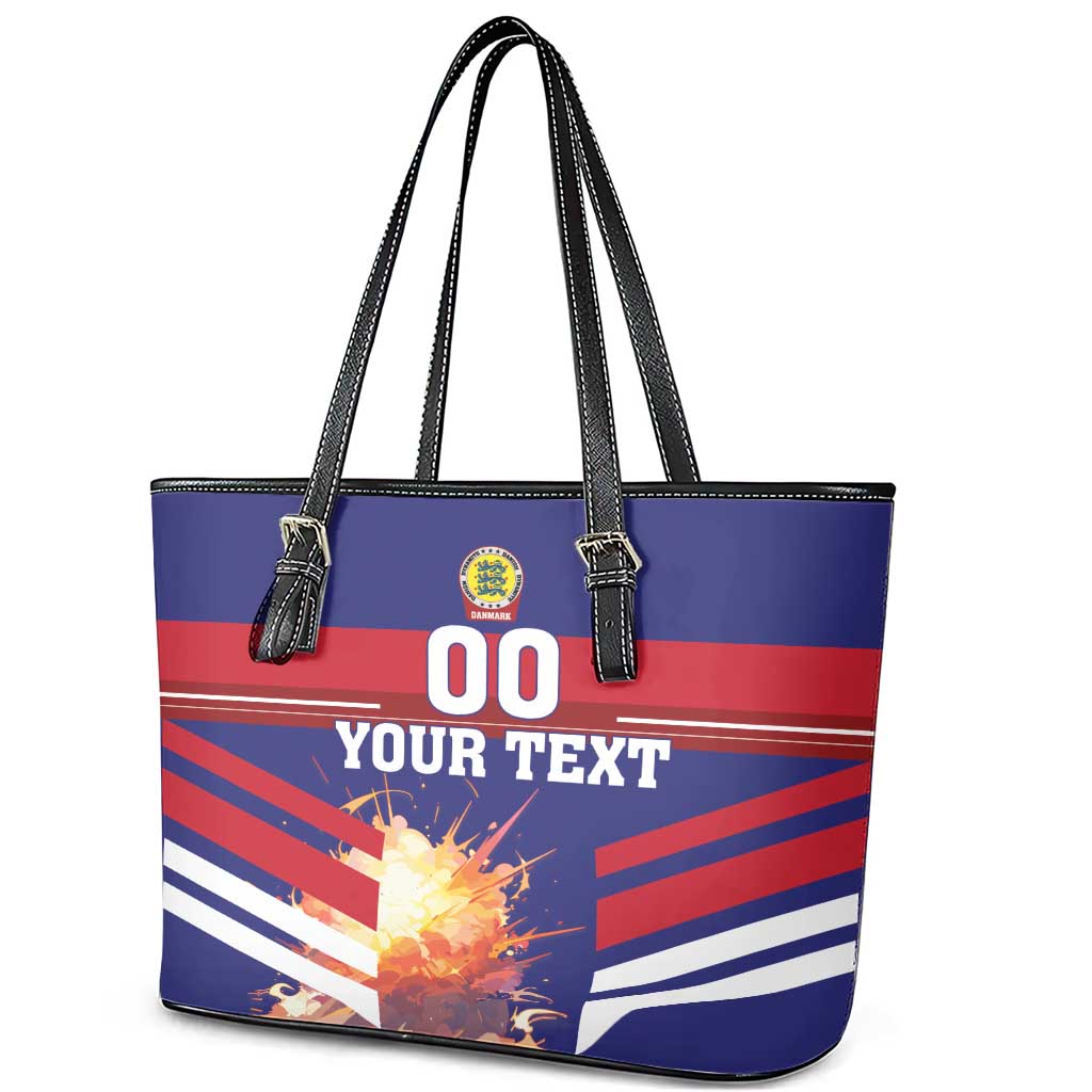 Custom Denmark Football Leather Tote Bag Come On Danish Dynamite LT18