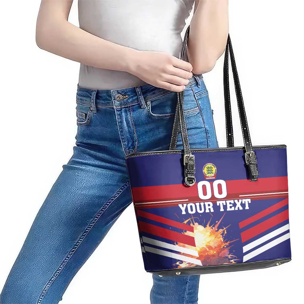 Custom Denmark Football Leather Tote Bag Come On Danish Dynamite LT18