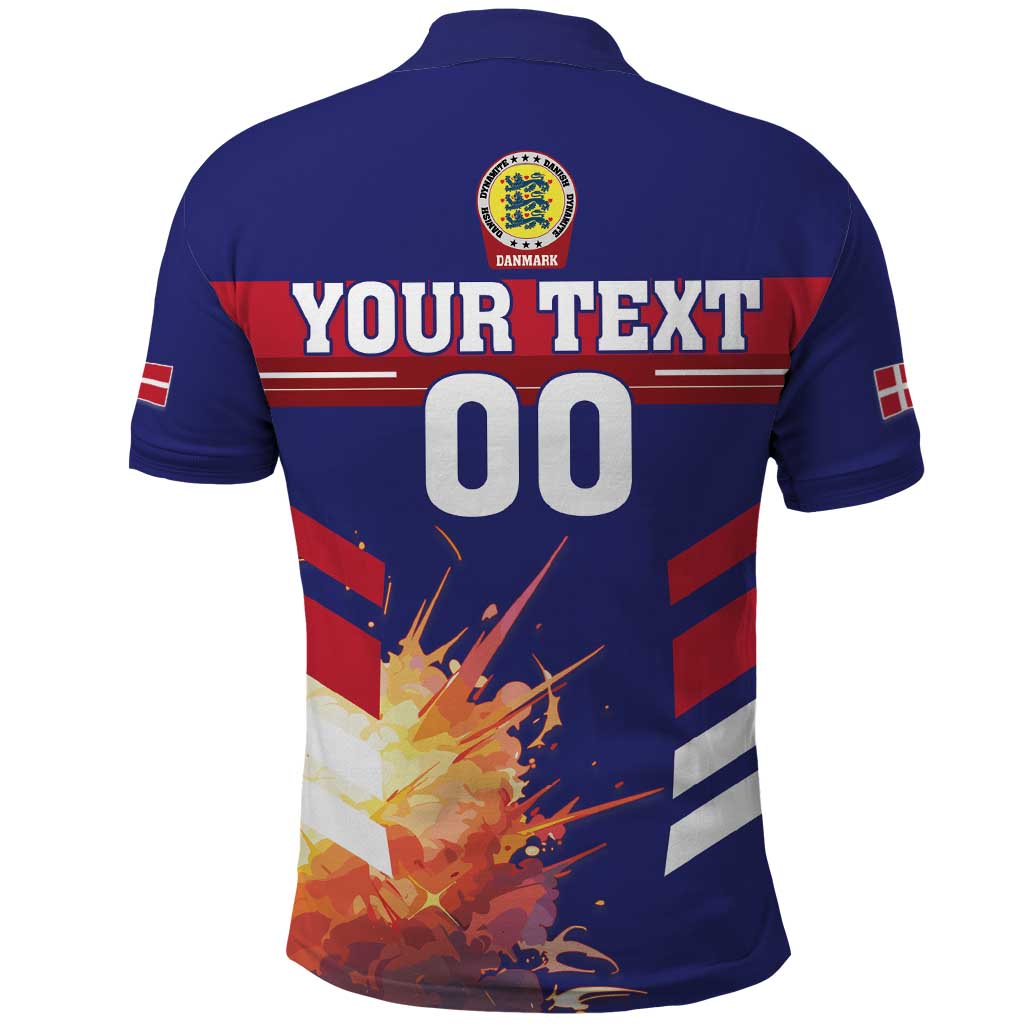 Custom Denmark Football Polo Shirt Come On Danish Dynamite LT18