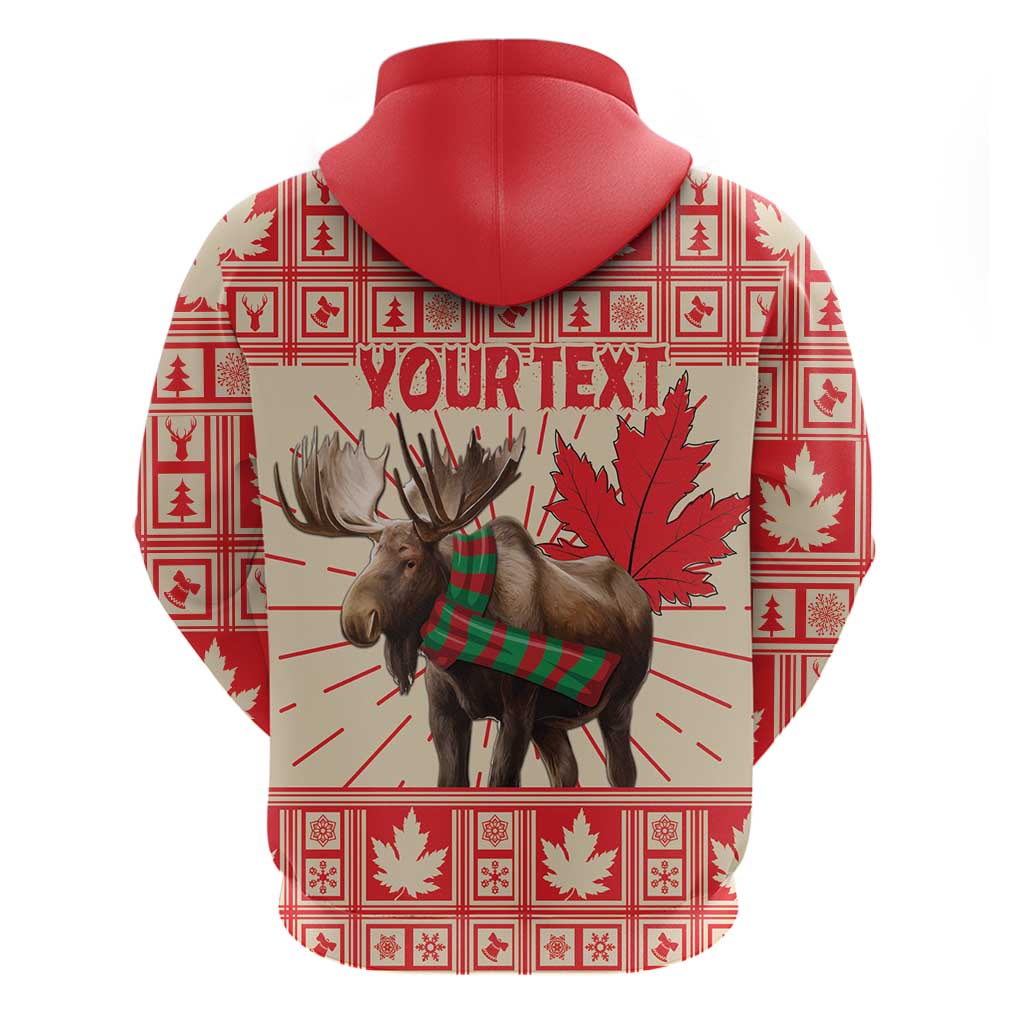Personalized Canada Moose Hoodie Maple Leaf Christmas Lightning Art LT18