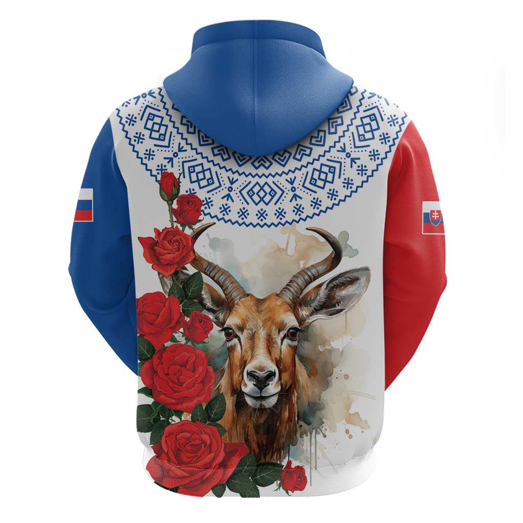 Slovakia Restoration Day 1993 Hoodie Tatra Chamois With Red Rose LT18