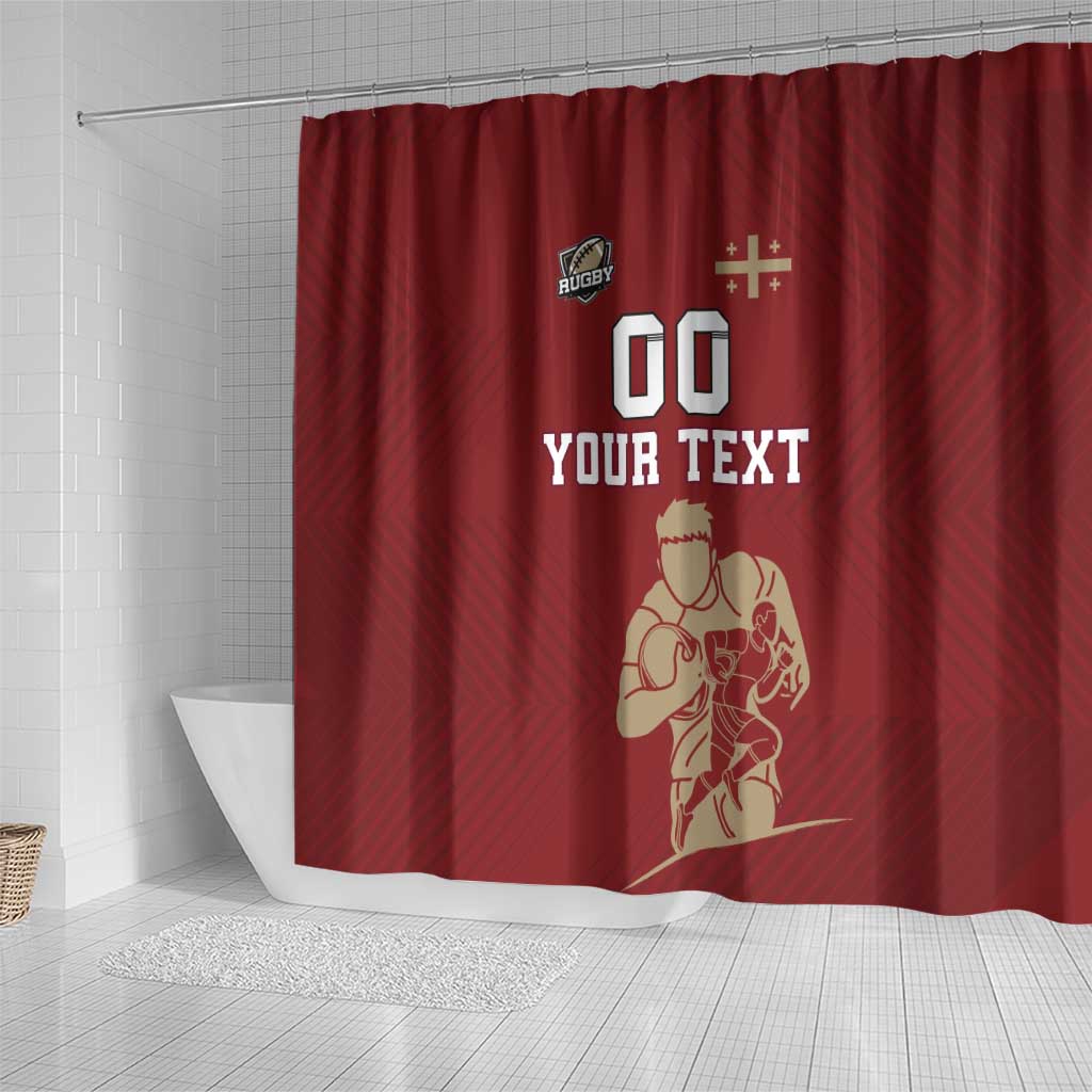 Custom Georgia Rugby Shower Curtain The Lelos Go Champions LT18