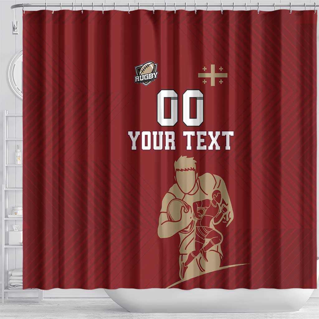 Custom Georgia Rugby Shower Curtain The Lelos Go Champions LT18