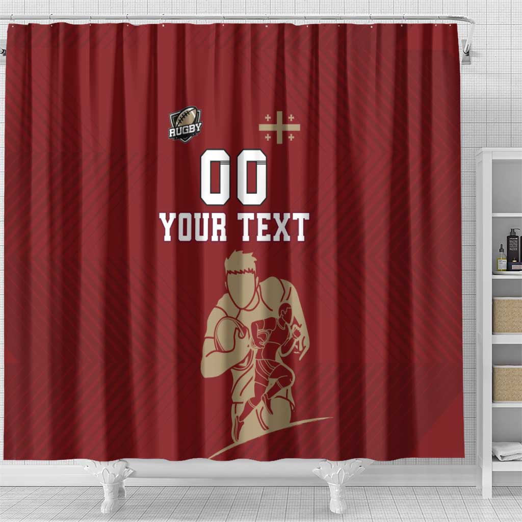 Custom Georgia Rugby Shower Curtain The Lelos Go Champions LT18