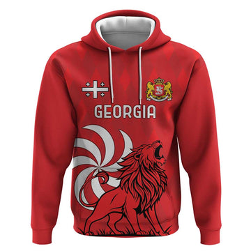 Personalized Georgia Hoodie Lion Borjgali LT18