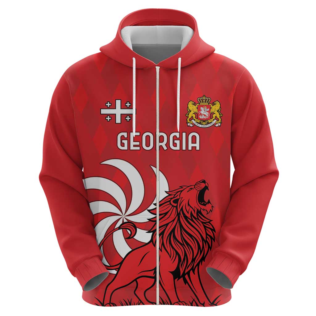 Personalized Georgia Hoodie Lion Borjgali LT18
