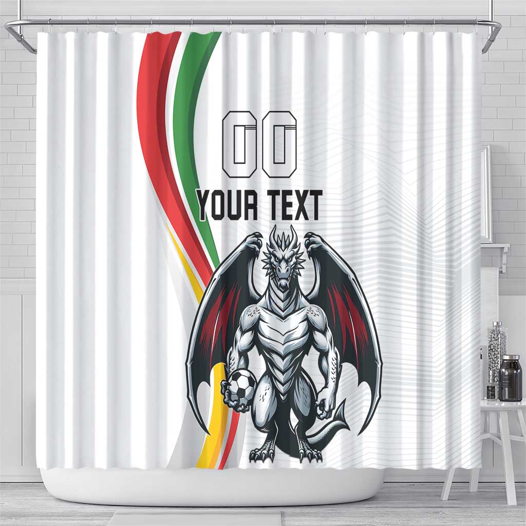 Custom Portugal Football Shower Curtain A Selecao das Quinas Dragon Mascot LT18