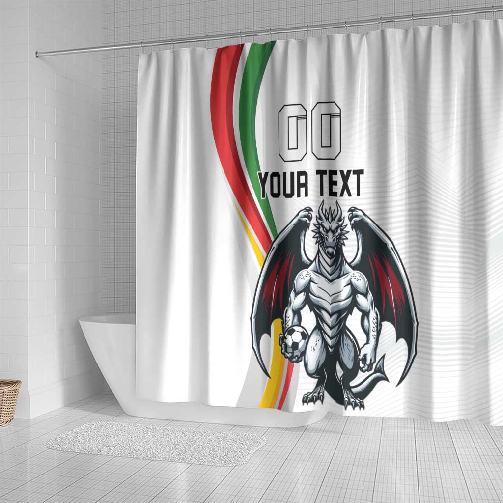 Custom Portugal Football Shower Curtain A Selecao das Quinas Dragon Mascot LT18
