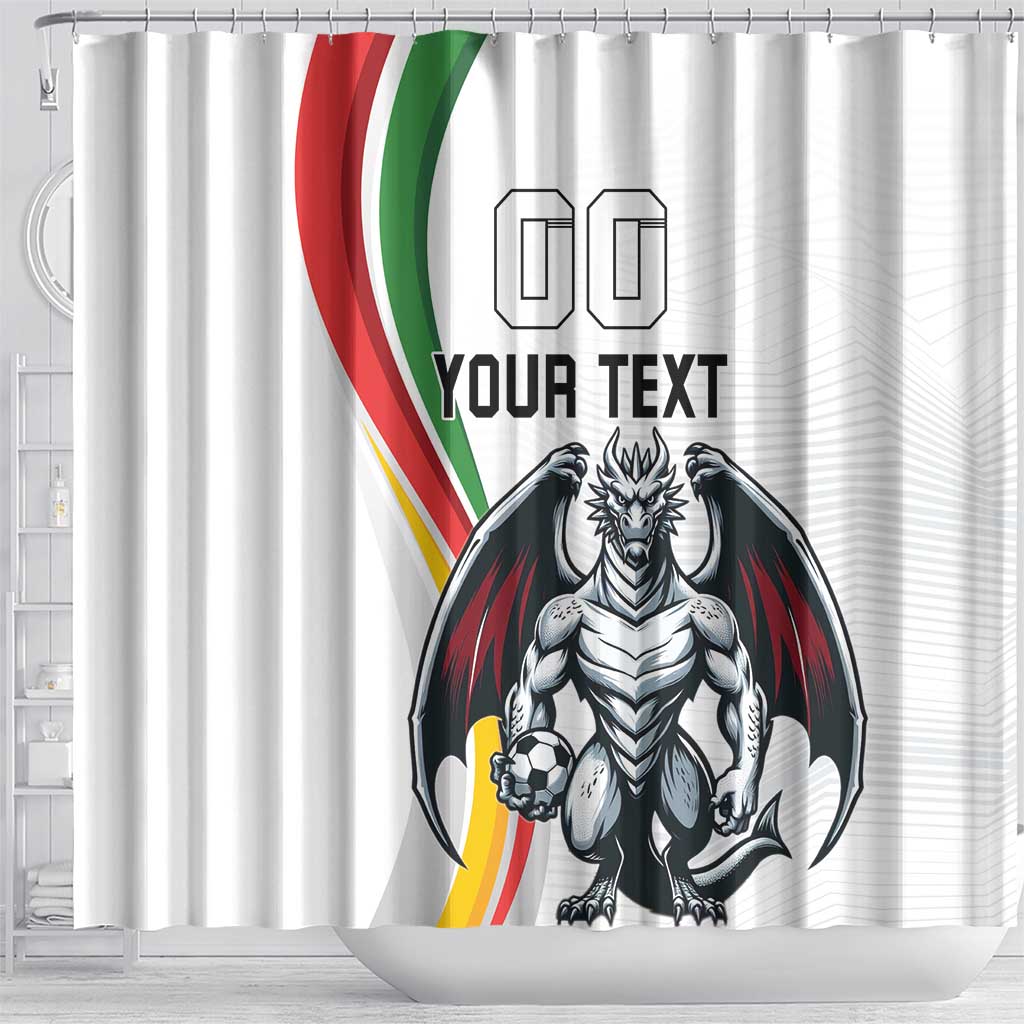 Custom Portugal Football Shower Curtain A Selecao das Quinas Dragon Mascot LT18