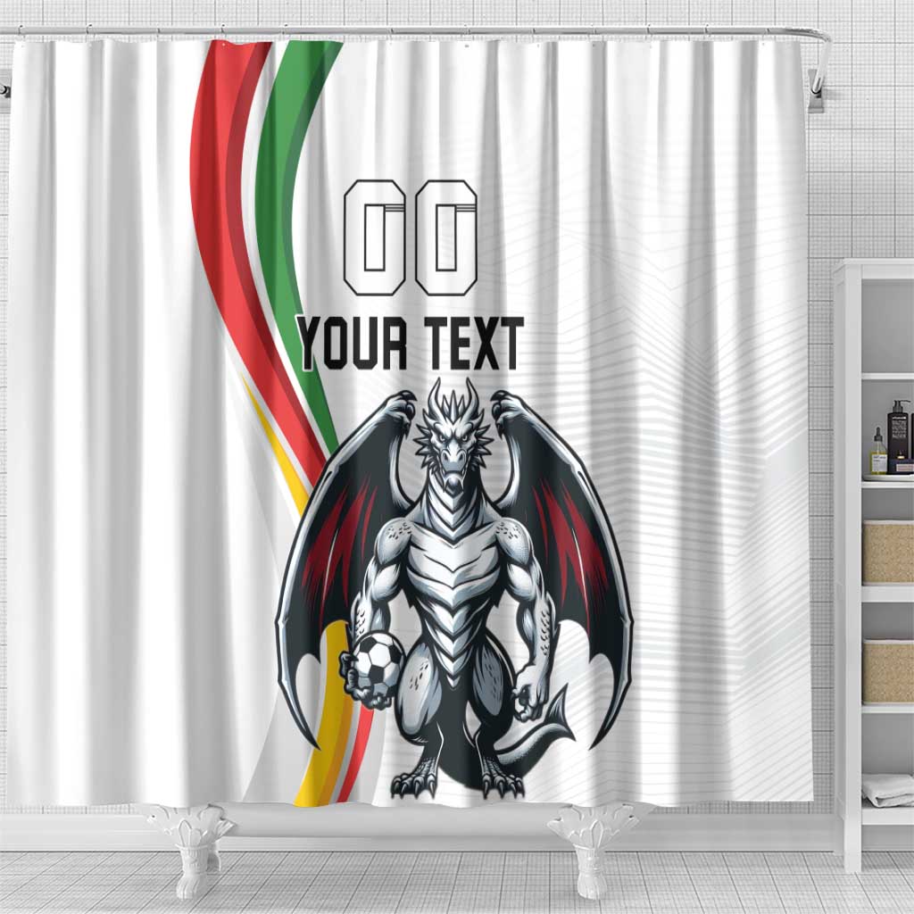 Custom Portugal Football Shower Curtain A Selecao das Quinas Dragon Mascot LT18
