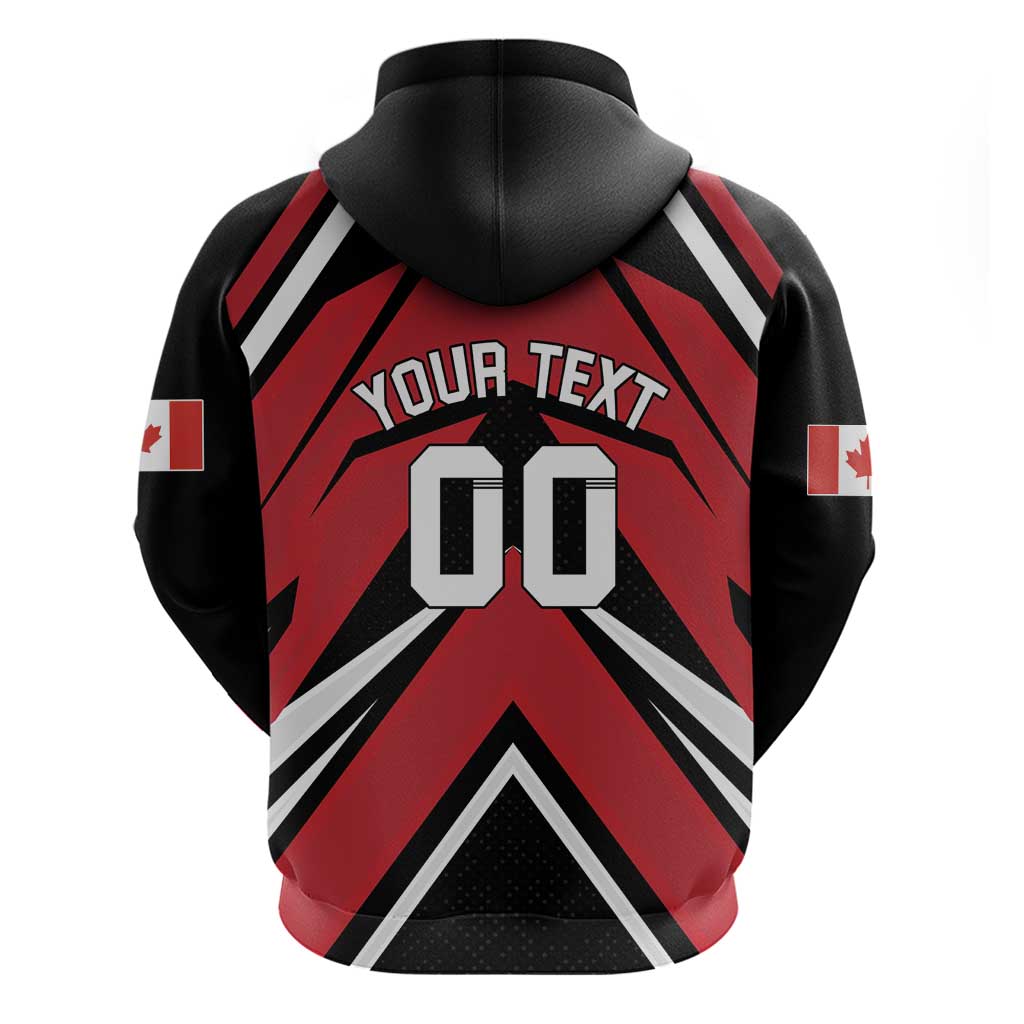 Custom Canada Hockey Hoodie Black Bear Playing Ice Hockey LT18