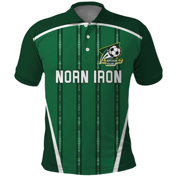 Custom Northern Ireland Football Polo Shirt Norn Iron Go Champions LT18