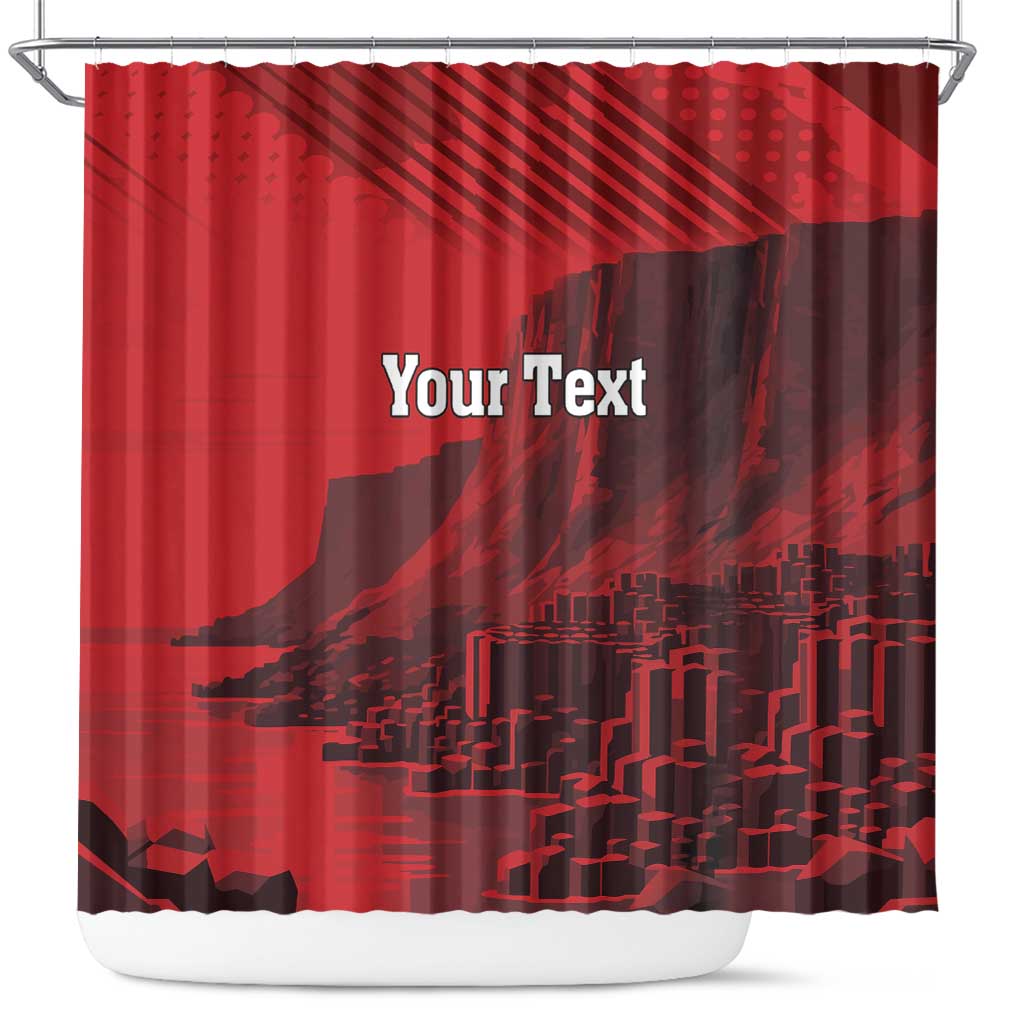 Personalized Northern Ireland Shower Curtain Giants Causeway Retro Style LT18