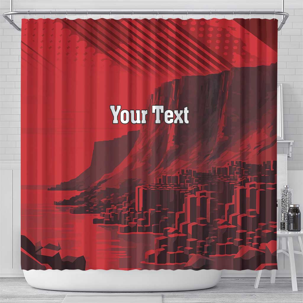 Personalized Northern Ireland Shower Curtain Giants Causeway Retro Style LT18