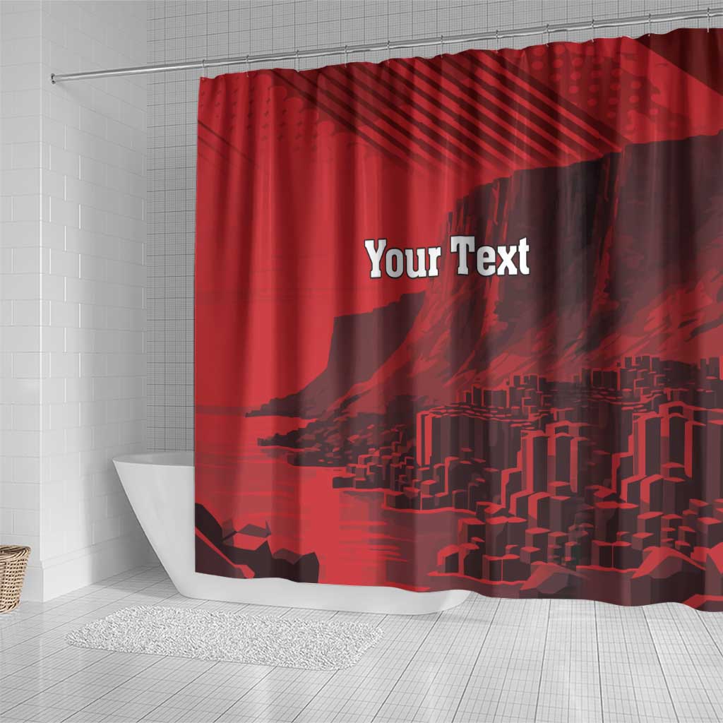 Personalized Northern Ireland Shower Curtain Giants Causeway Retro Style LT18