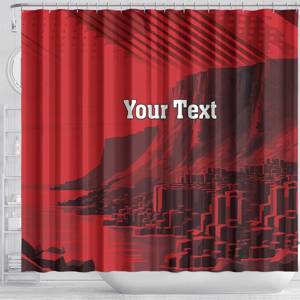 Personalized Northern Ireland Shower Curtain Giants Causeway Retro Style LT18