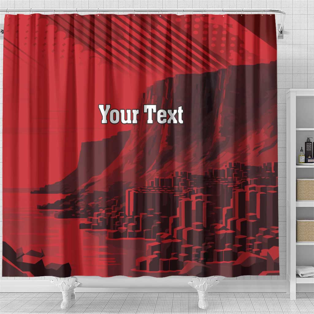 Personalized Northern Ireland Shower Curtain Giants Causeway Retro Style LT18