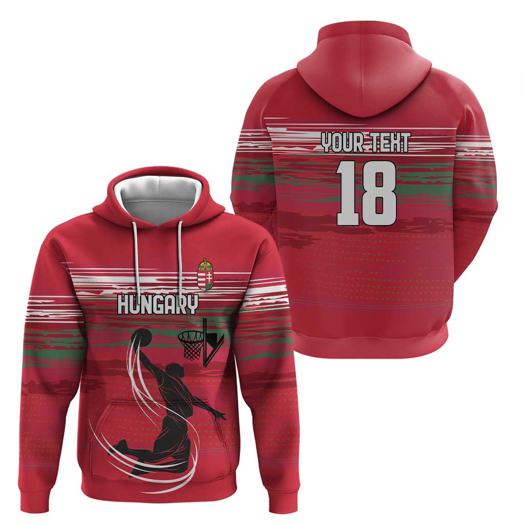 Hungary Basketball Custom Hoodie Come On Magyars Grunge Style LT18