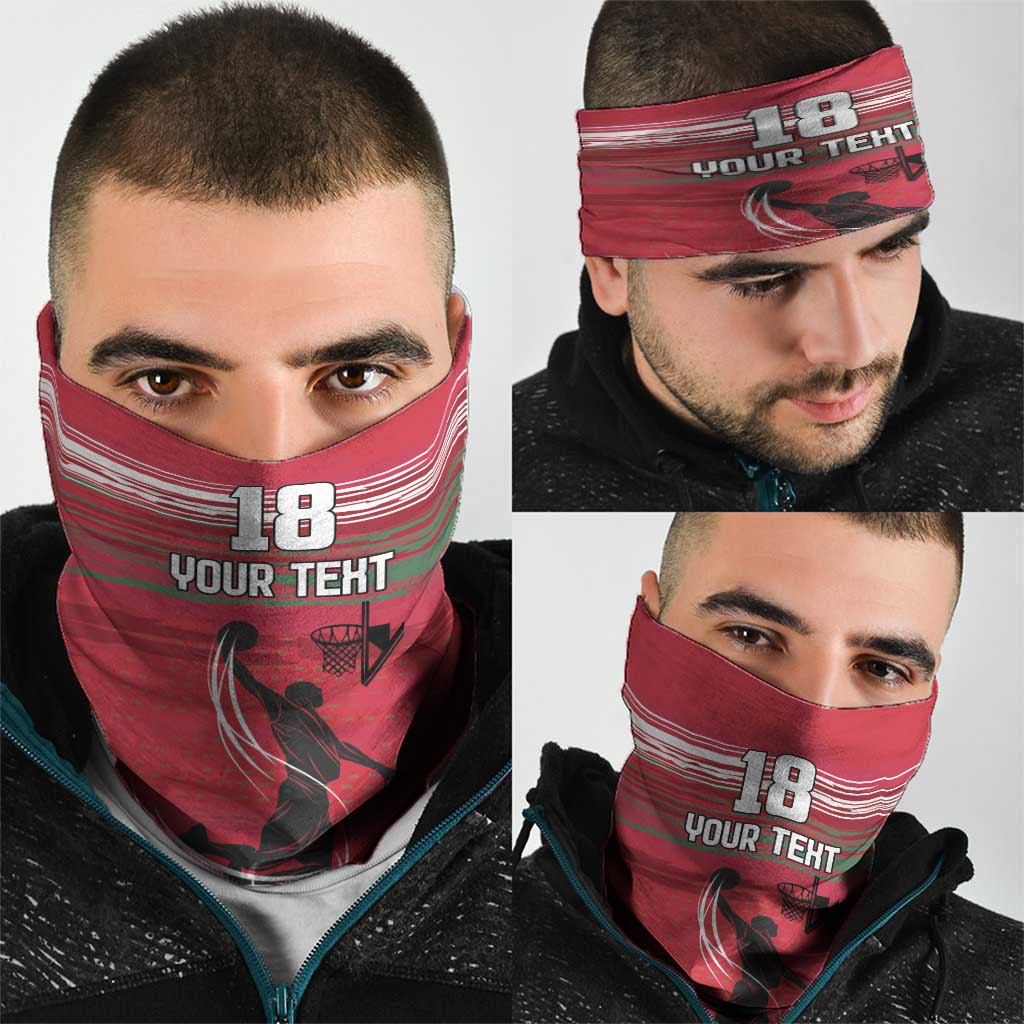Hungary Basketball Custom Neck Gaiter Come On Magyars Grunge Style LT18