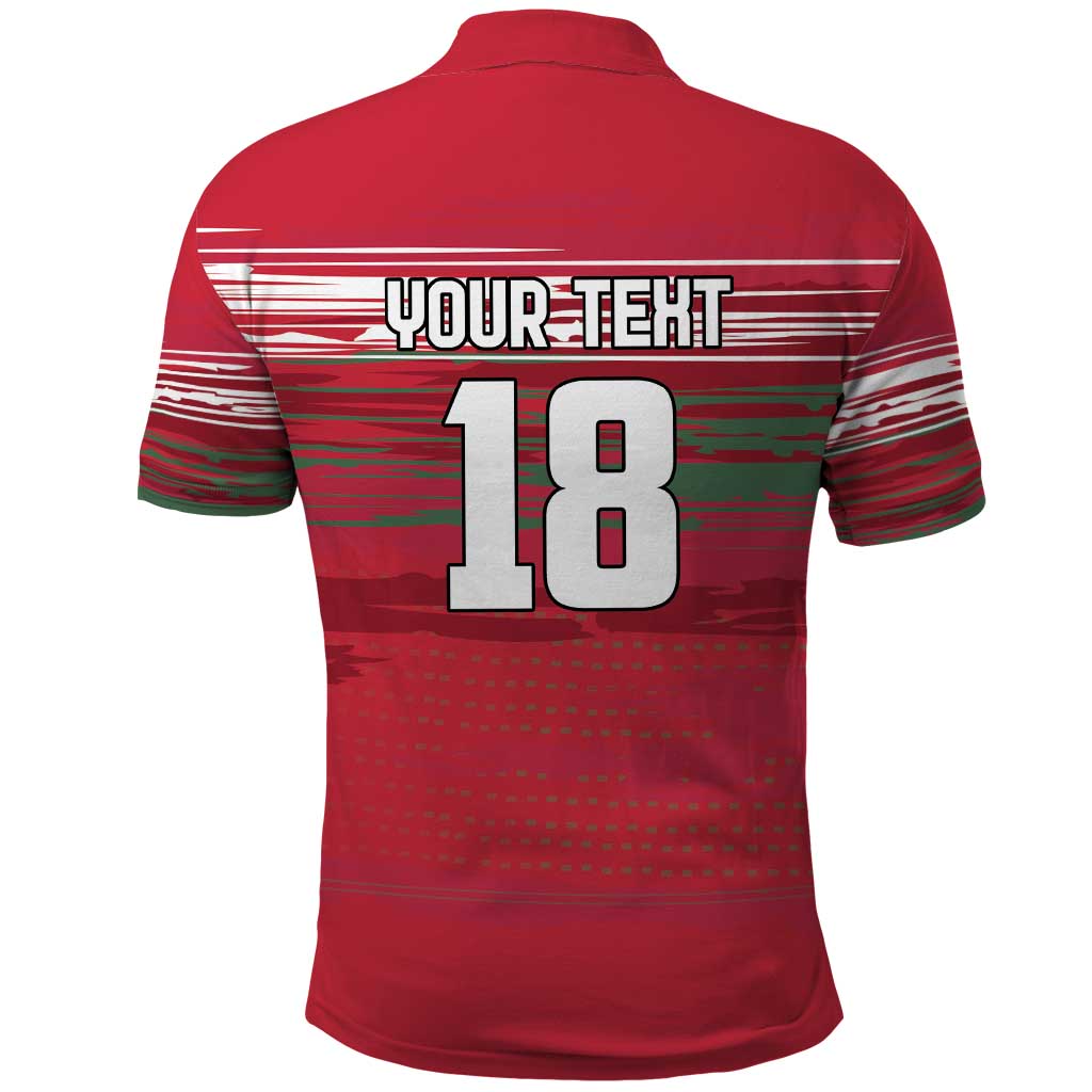 Hungary Basketball Custom Polo Shirt Come On Magyars Grunge Style LT18