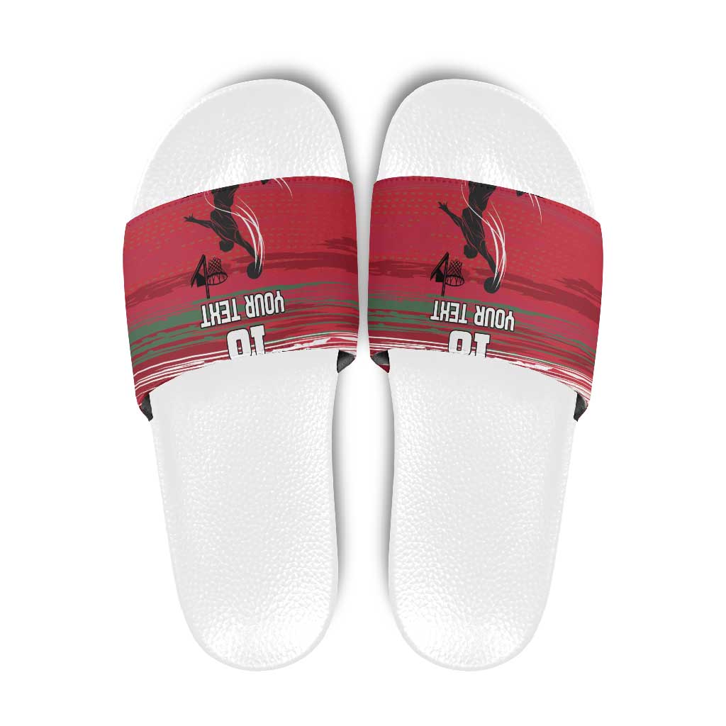 Hungary Basketball Custom Slide Sandals Come On Magyars Grunge Style LT18