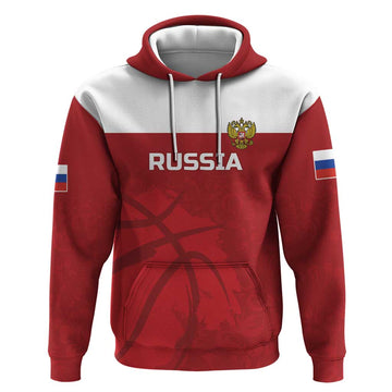 Russia Basketball Custom Hoodie Go Champion LT18