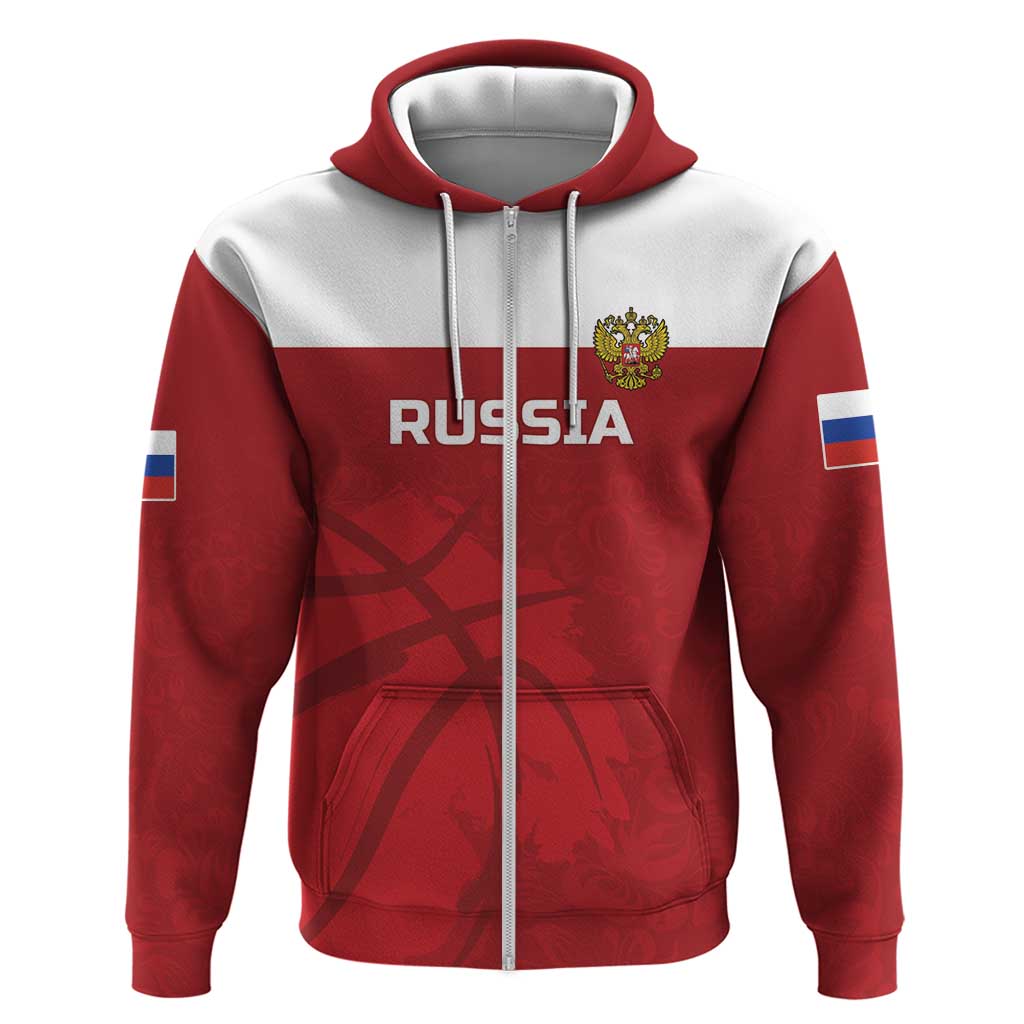 Russia Basketball Custom Hoodie Go Champion LT18
