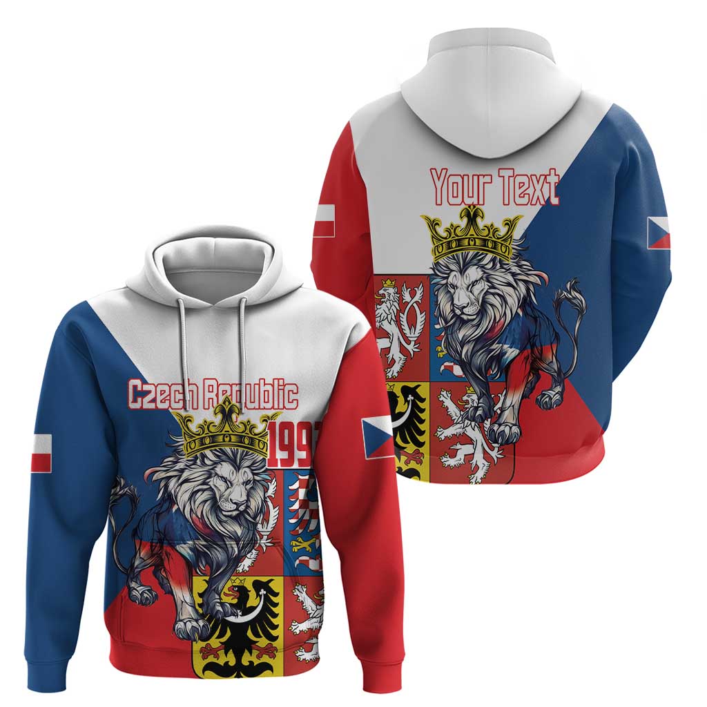 Personalized Czech Republic Restoration Day Hoodie Double-Tailed Lion Truth Prevails LT18