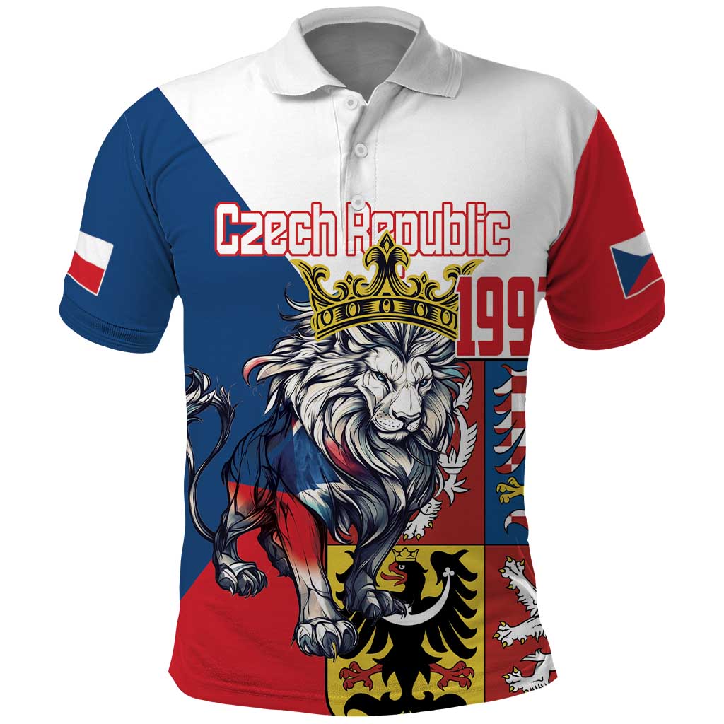 Personalized Czech Republic Restoration Day Polo Shirt Double-Tailed Lion Truth Prevails LT18