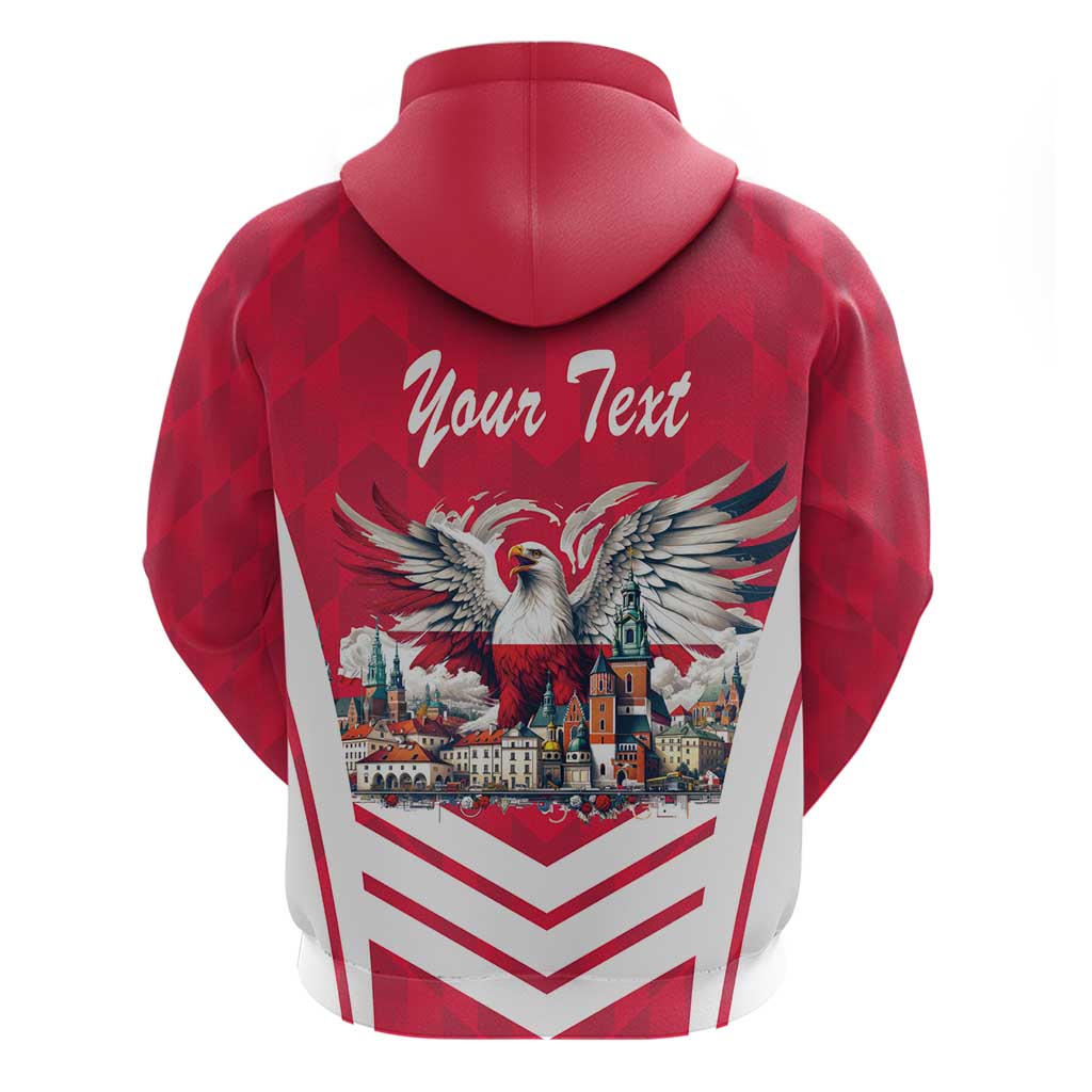 Personalized Poland White-Tailed Eagle Hoodie Poznan City Flag Style LT18