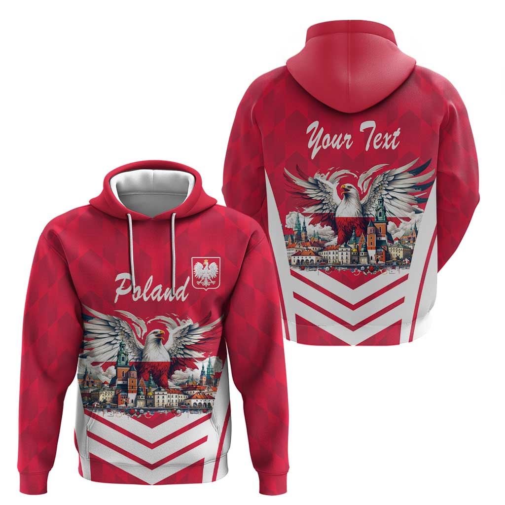 Personalized Poland White-Tailed Eagle Hoodie Poznan City Flag Style LT18