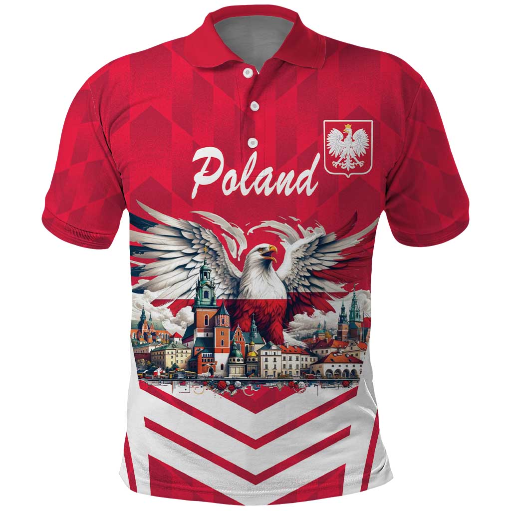 Personalized Poland White-Tailed Eagle Polo Shirt Poznan City Flag Style LT18