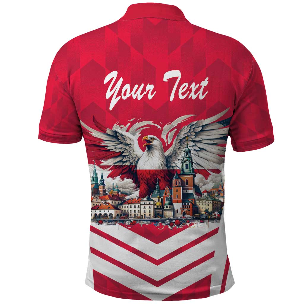 Personalized Poland White-Tailed Eagle Polo Shirt Poznan City Flag Style LT18
