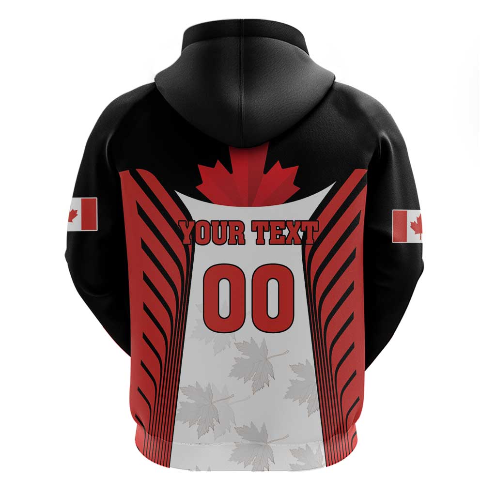 Custom Canada Hockey Hoodie Moose Playing Ice Hockey LT18